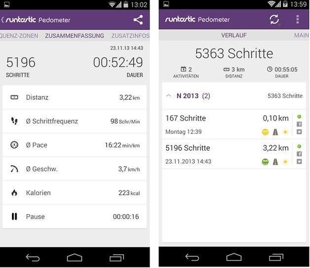 runtastic pedometer pro screenshot3