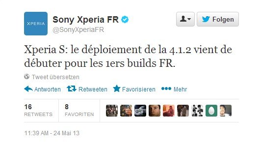 twitter xperia s