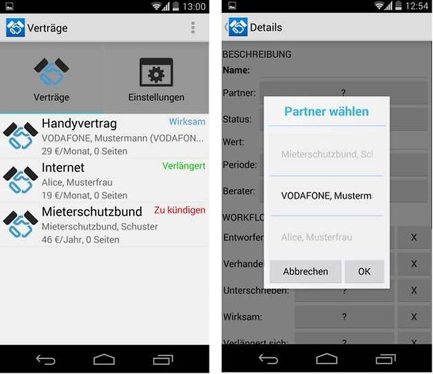 vertraege und abonnements screenshot3