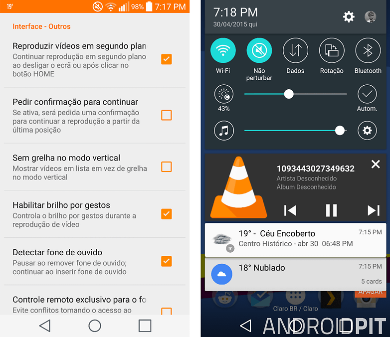VLC segundo plano