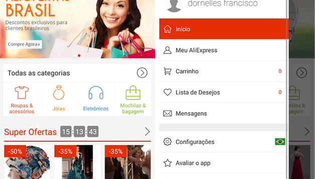 AliExpress: comprando com o aplicativo