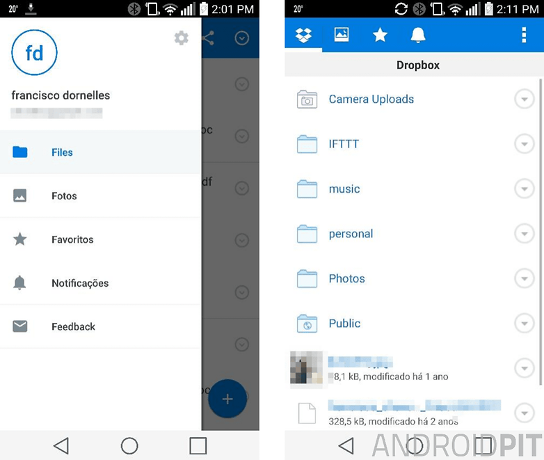 dropbox menu md