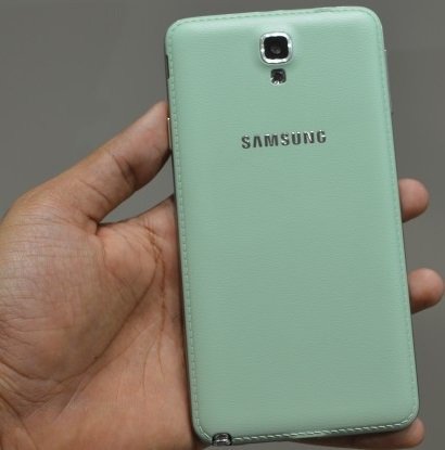 galaxy note3 mintgreen back