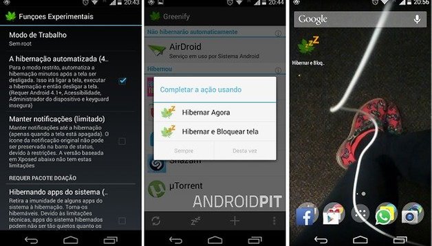Greenify agora hiberna e bloqueia a tela pelo atalho do Google Now