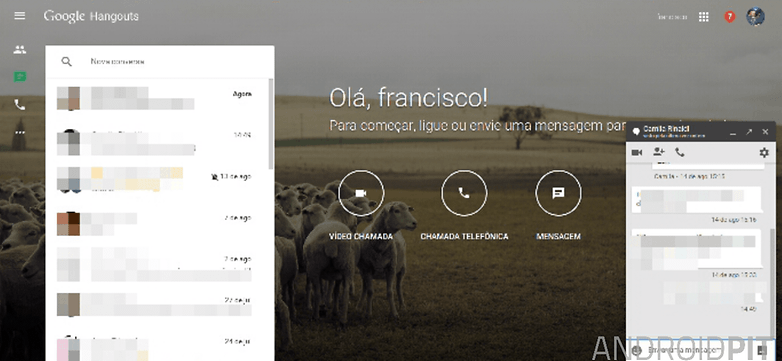hangouts web chat