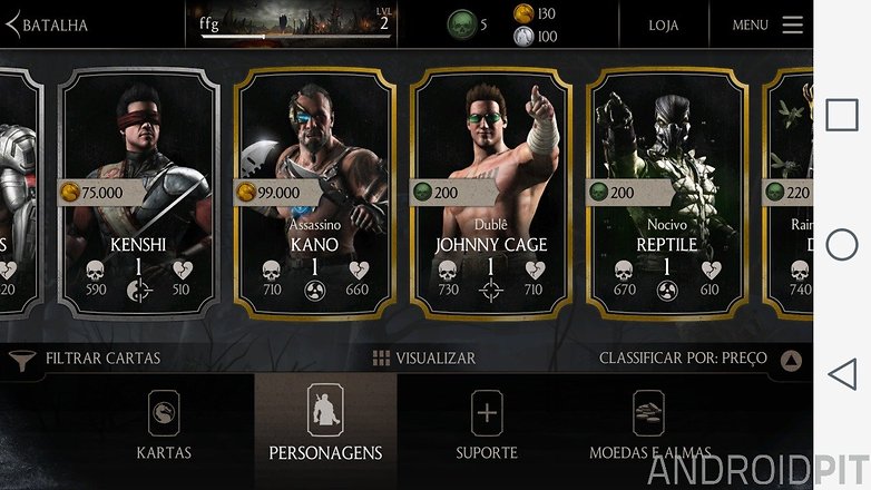mkx personagens