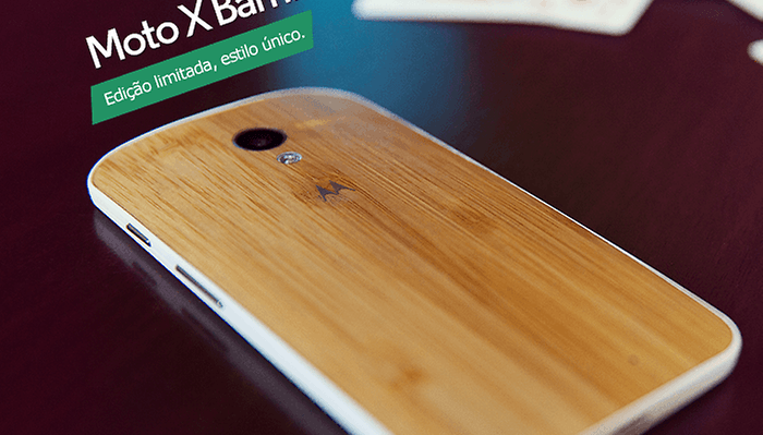 Moto X em bambu no Brasil