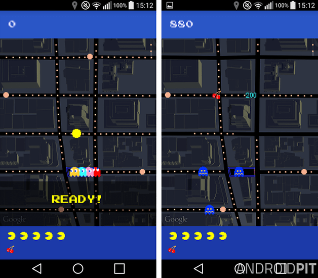 pac man google maps