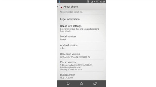 xperia kitkat c6603