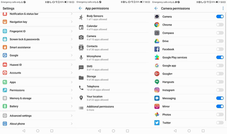 app permissions huawei