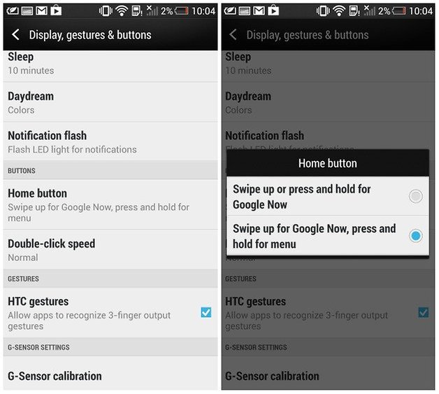 HTC One Android 4 2 2 home button