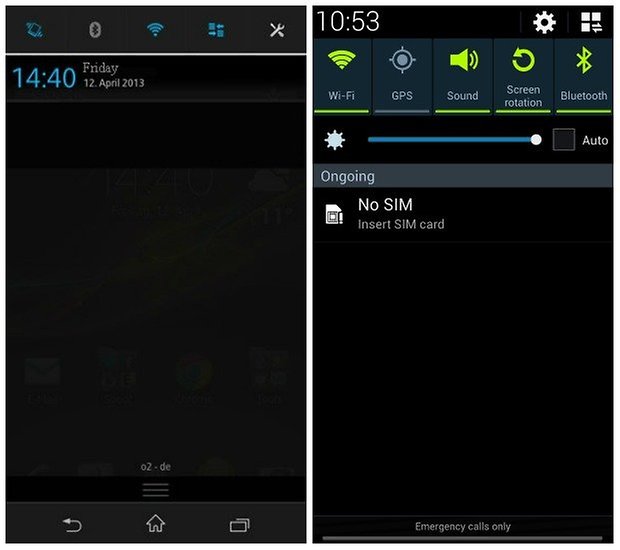 xperia touchwiz notfications