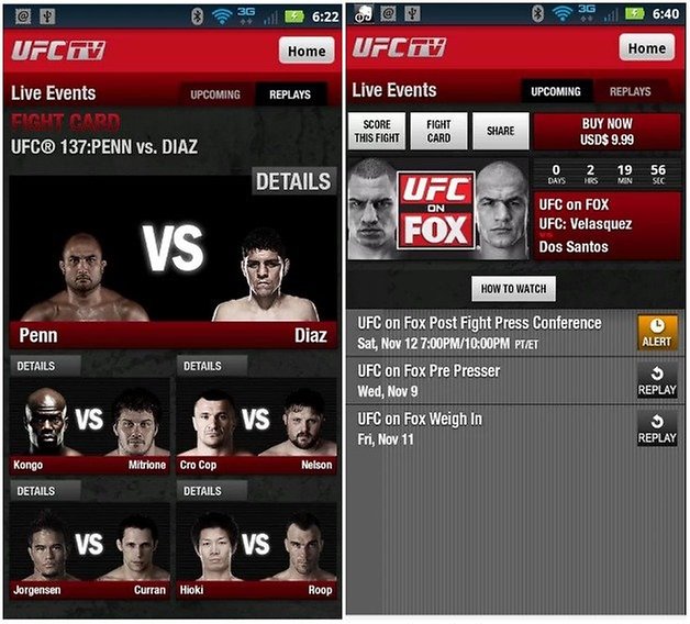 🏆 Les 5 meilleures applications UFC pour Android