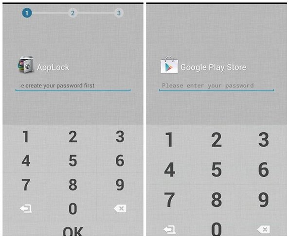 how to add password to apps android