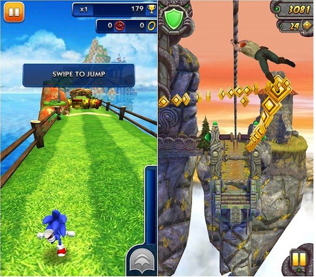 androidpit sonic dash temple run 2