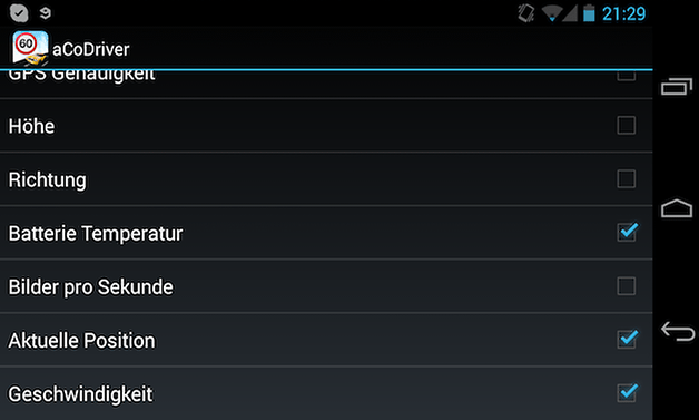 Screenshot aCoDriver 4