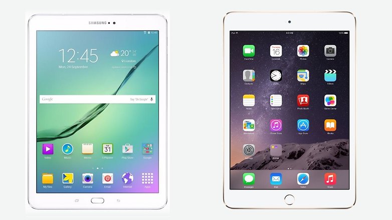 galaxy tab s2 ipad air 2 front