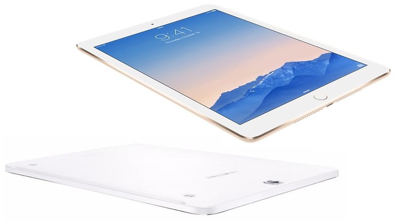 galaxy tab s2 ipad air 2 lying