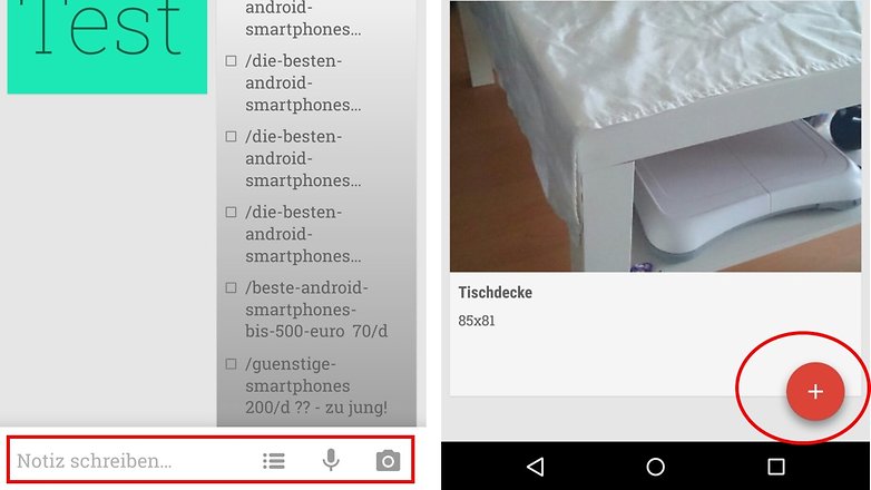 google keep fab