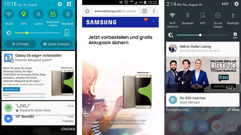 samsung galaxy push ads