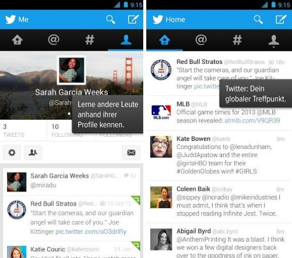 Twitter screens klein