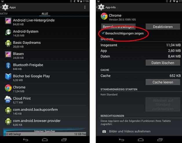 apps notifications