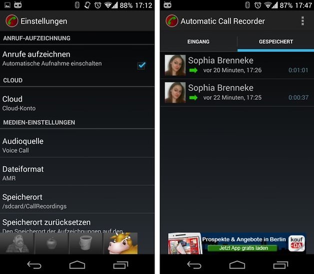 automatic call record