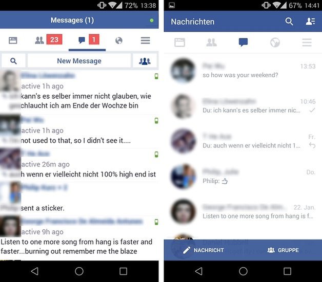 facebook vs lite 4