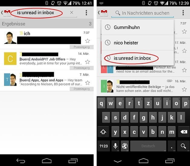 gmail unread messages