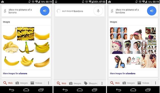 google now corrections
