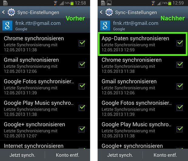 google play services app daten synchronisieren