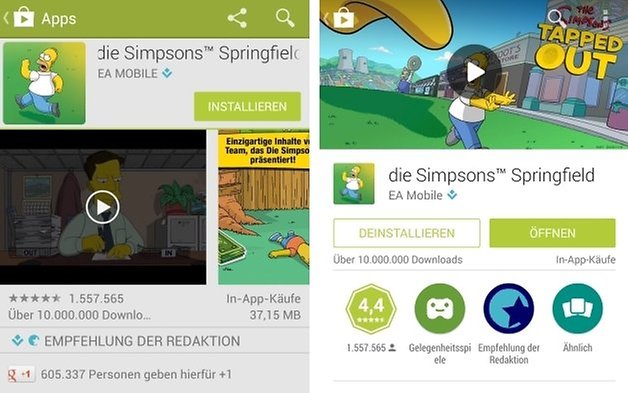 play store material design simpsons teaser