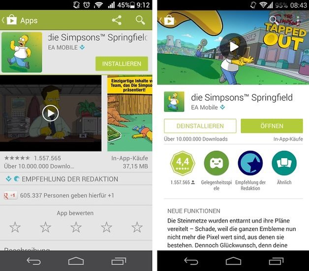 play store material design simpsons