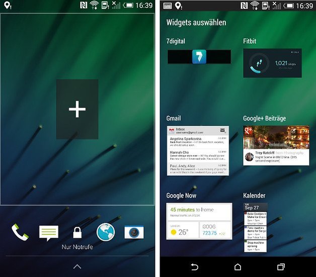 HTC One lockscreen widgets