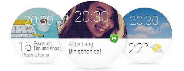 android wear product screenshots