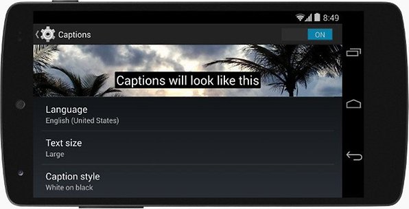 android closed captioning