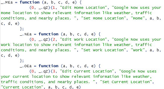 google now search code