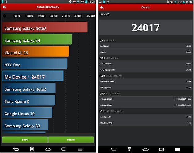 tela lg g pad