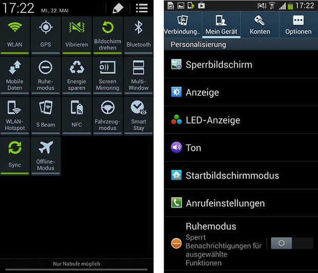 s3 update toggles settings