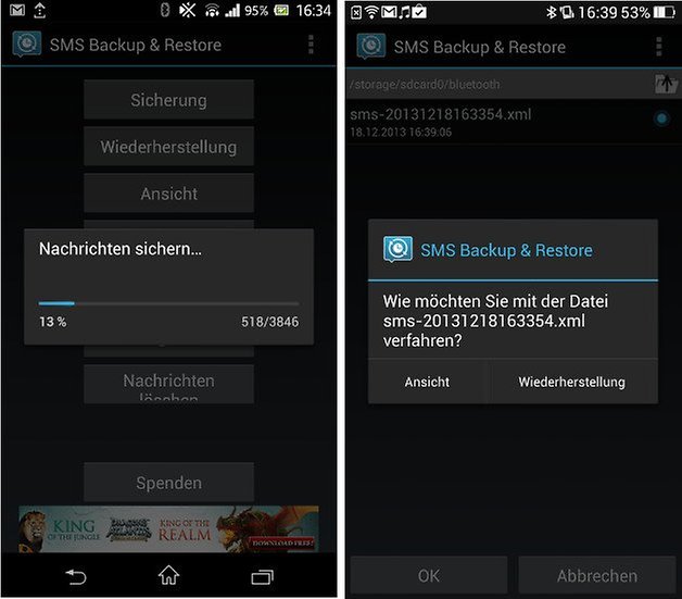 sms backup restore screenshot 1