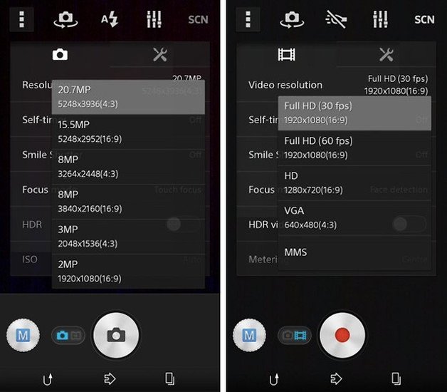 xperia z2 camera screenshots