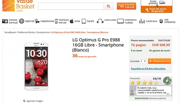 LG Optimus G Pro - Su silenciosa llegada a España