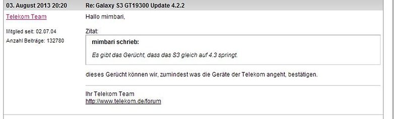 Telekom GalaxyS3 actualizacion