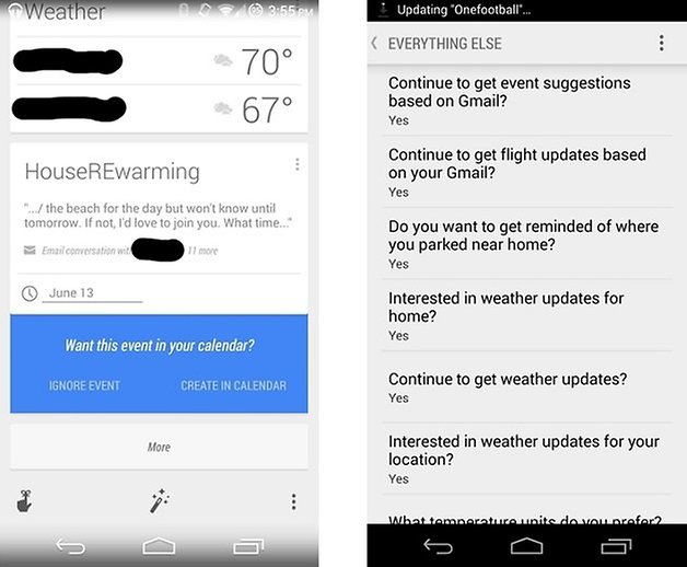 google now sugerencias