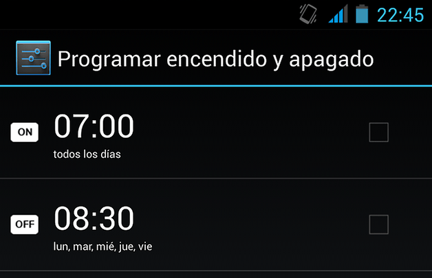 programar encendido apagado