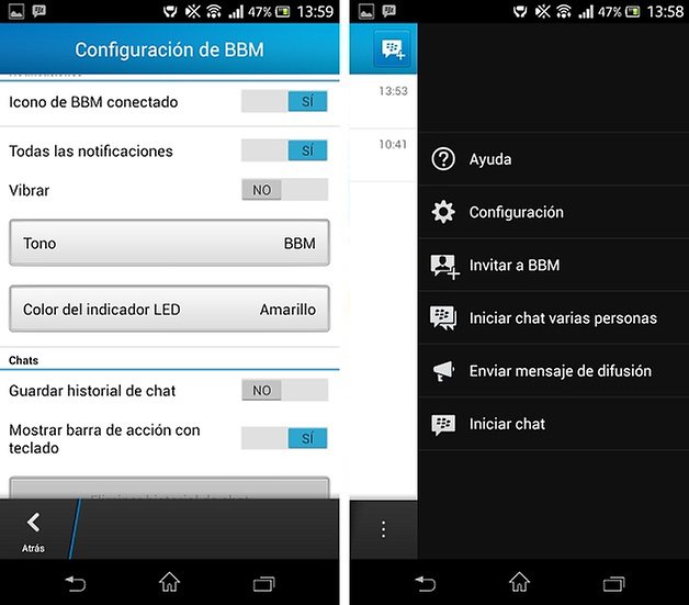 bbm configuracion