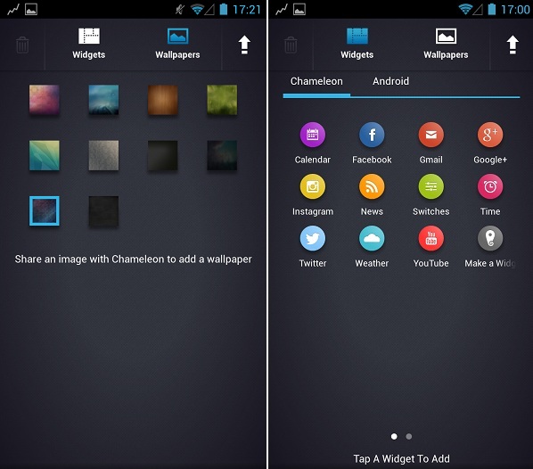chamaleon widgets