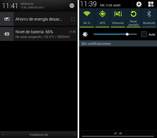 comparacion sense touchwiz notificaciones