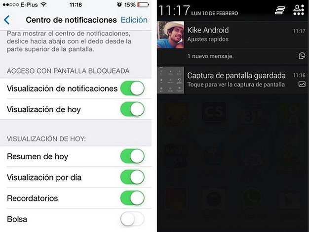 notificaciones ios android
