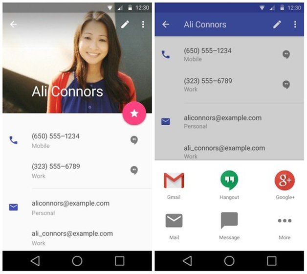 contactos Android L